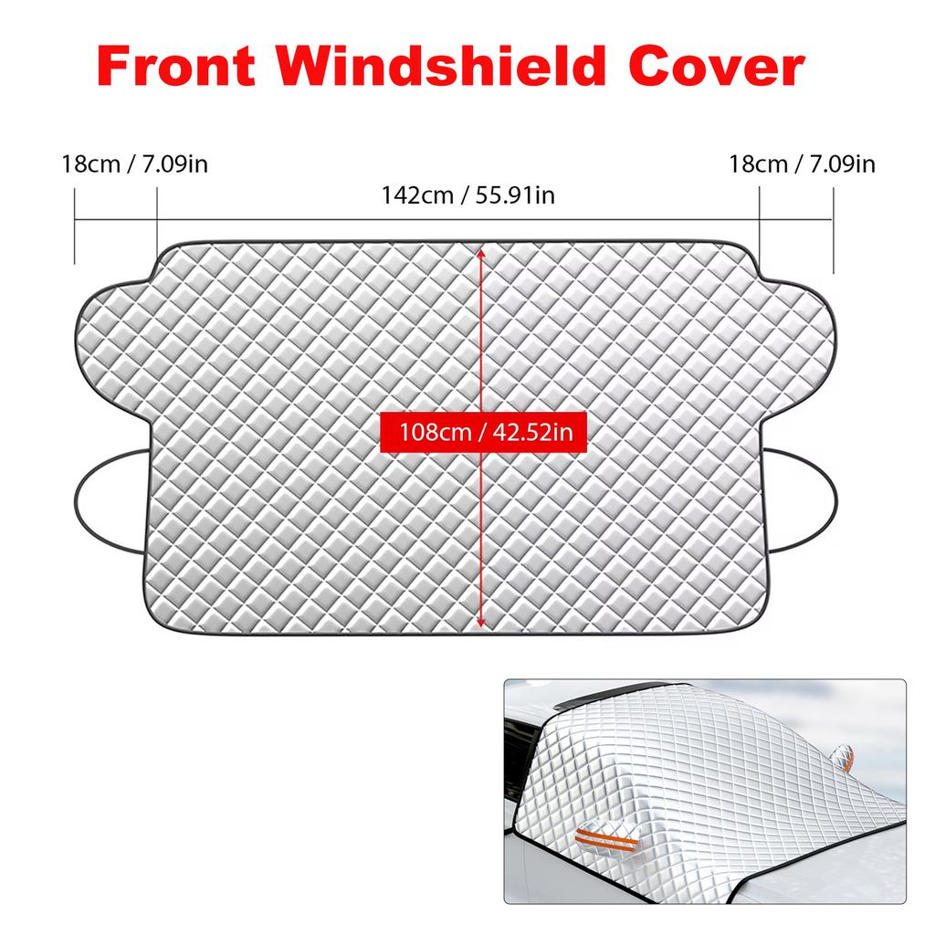 Чехол на лобовое стекло (переднее/заднее) для автомобиля, чехол от снега на лобовое стекло, ветрозащитный чехол-шторка с магнитами, зимний наружный чехол для автомобилей