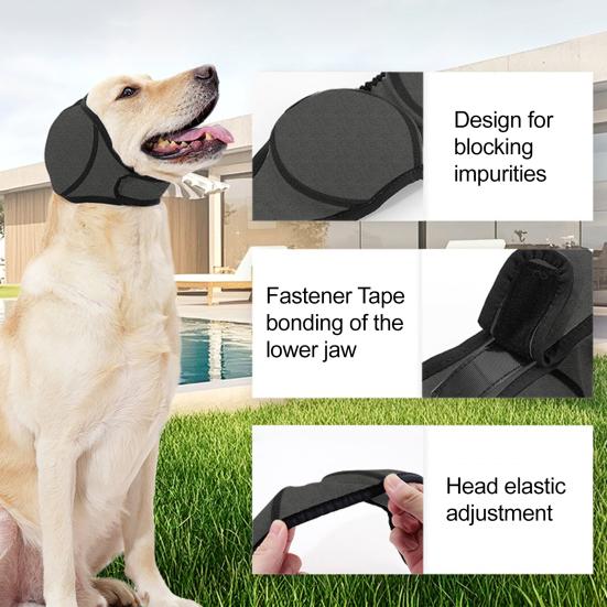 Наушники для собак No Shake Ear Wrap эластичные водонепроницаемые наушники для защиты ушей от гематомы купание сушка плавание шум снятие беспокойства