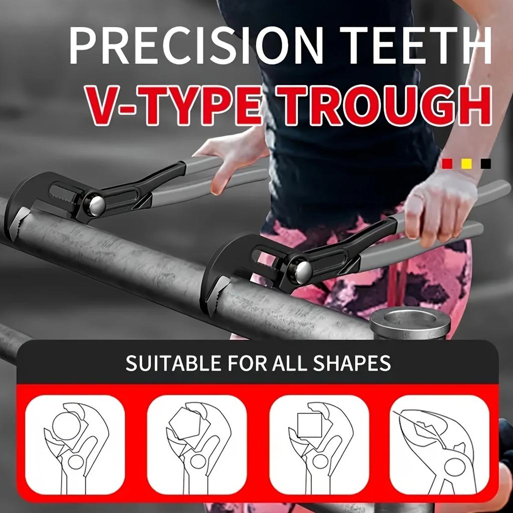 1 шт. Клещи для водяных насосов, быстросъемные сантехнические клещи, трубный ключ, регулируемые клещи для хомутов водопроводных труб, бытовые ручные инструменты, многофункциональные