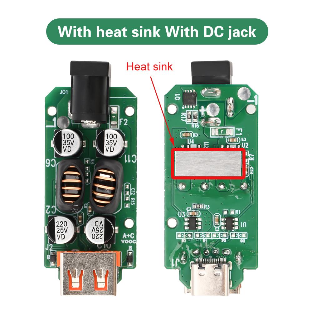 Автомобильный понижающий зарядный модуль DC9V-30V VOOC Мультипротокольный USB A 30 Вт + Type C 20 Вт Двухпортовый Независимый Модуль Быстрой Зарядки