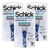 [Schick] Quattro 4 Titanium Портативная бритва (1 упаковка 3 шт.), Корейское лезвие бритвы