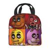 Изолированные сумки для ланча FNAF Мерч At Freddys Контейнер для ланча Повседневный Термосумка Ланч-бокс Для пикника