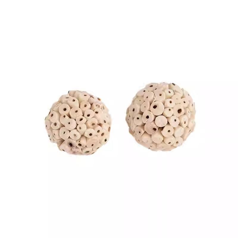 Parrot Chewing Toy Natural Seagrass Ball For Bird Teeth Grinding