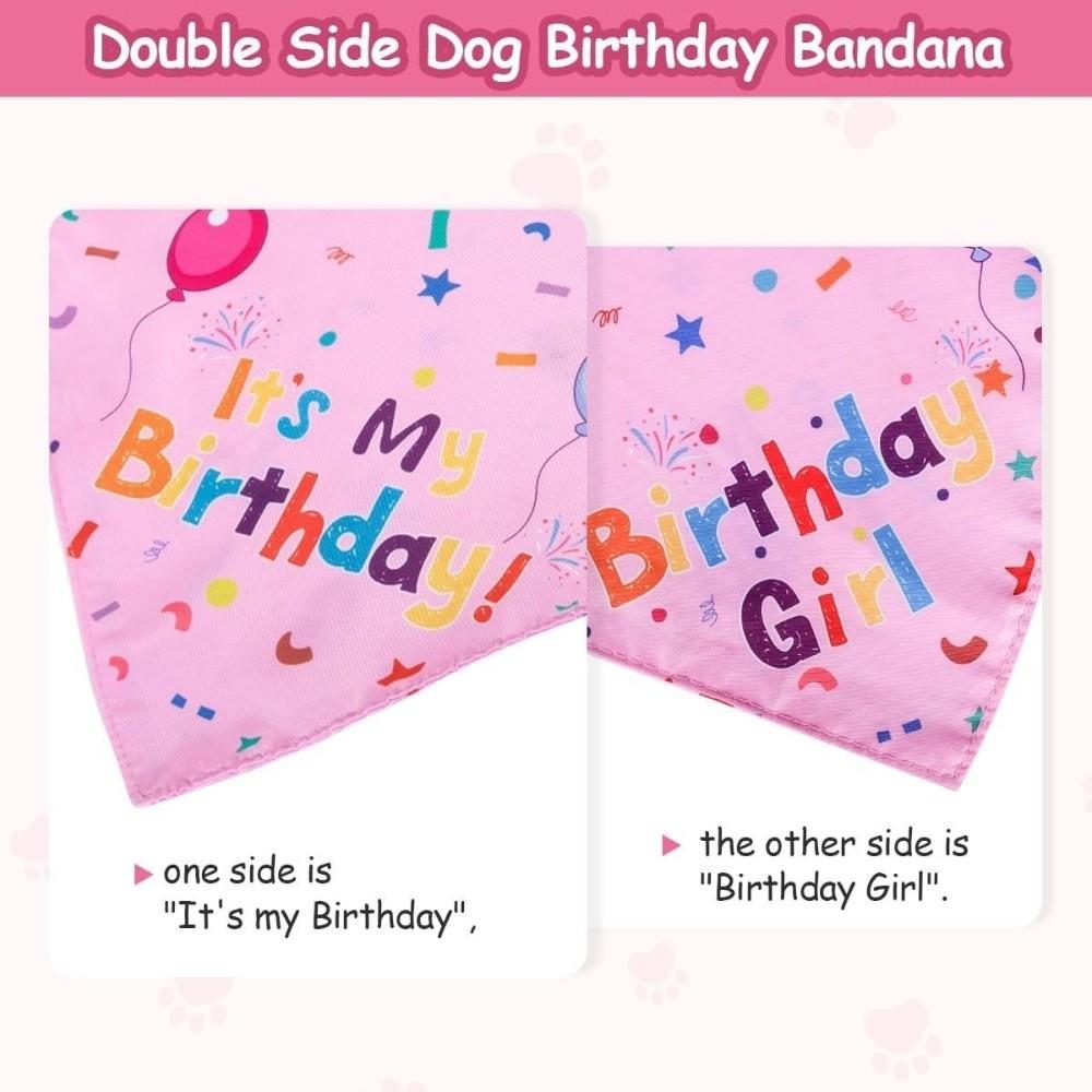 Cute Pet Birthday Caps Adjustable Cat Triangle Scarf Dog Dress Up Dog Birthday Bib  for Dogs Cats