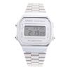 Casio A168WEM-7 Quartz Watch Silver Unisex Classic Design Stainless Steel Band