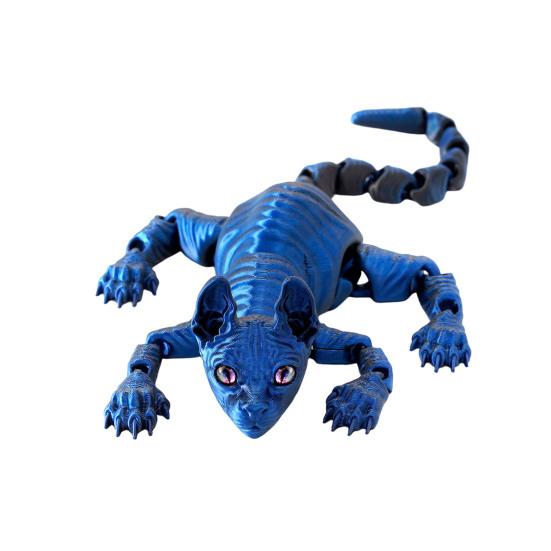 3D-печатная фигурка лысой кошки с подвижными суставами, фигурка кошки-сфинкса, шарнирная модель животного, игрушка для домашнего офиса, книжной полки, украшения для рабочего стола, орнамент