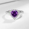 925 Sterling Silver Fashion Light Luxury Love Zircon Full Diamond Ring Birthday Party Anniversary Gift Ladies Jewelry