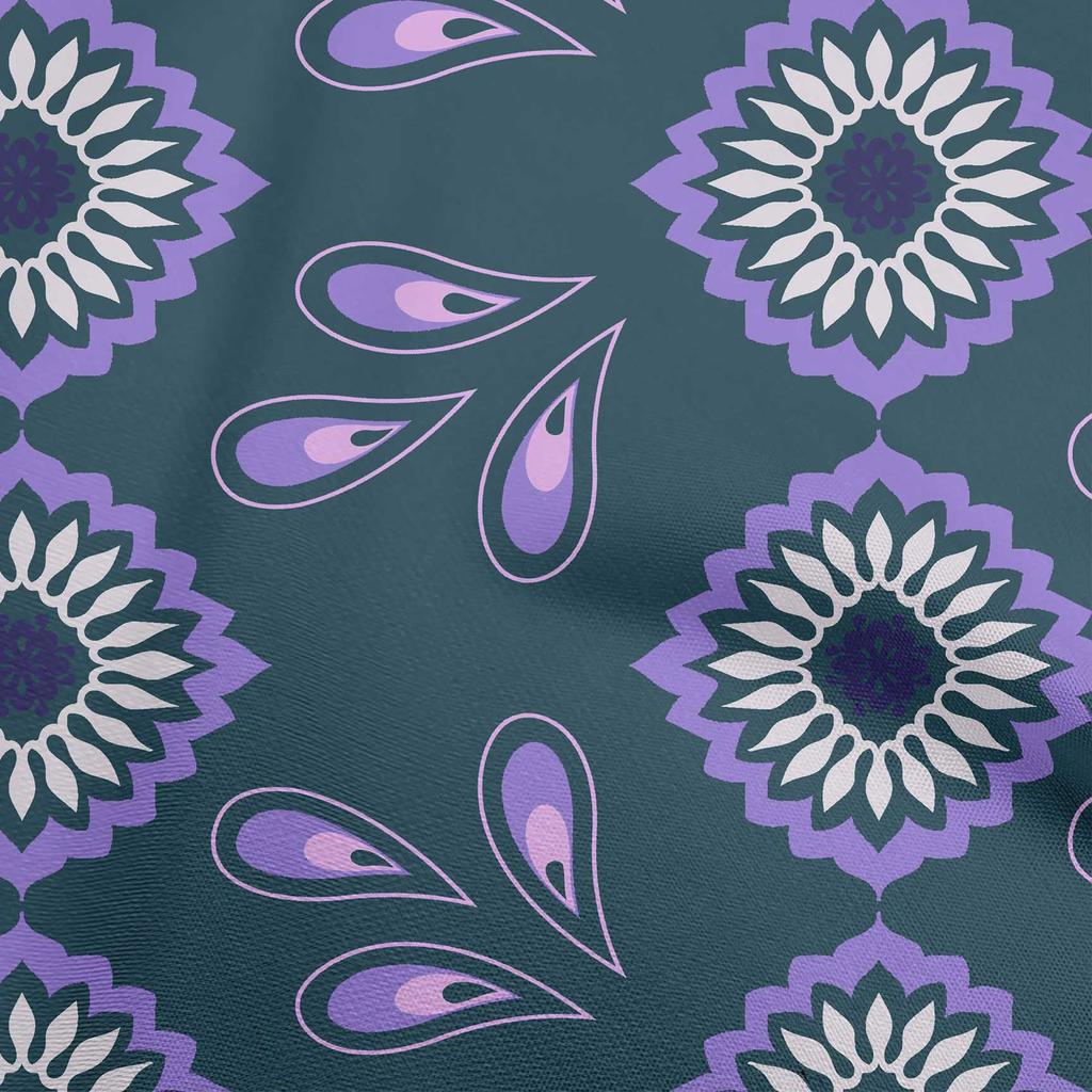 oneOone Хлопковая гибкая темно-бирюзовая зеленая ткань, азиатская декоративная ткань для одежды своими руками, стеганая ткань с принтом, ткань в ярдах, 40 дюймов