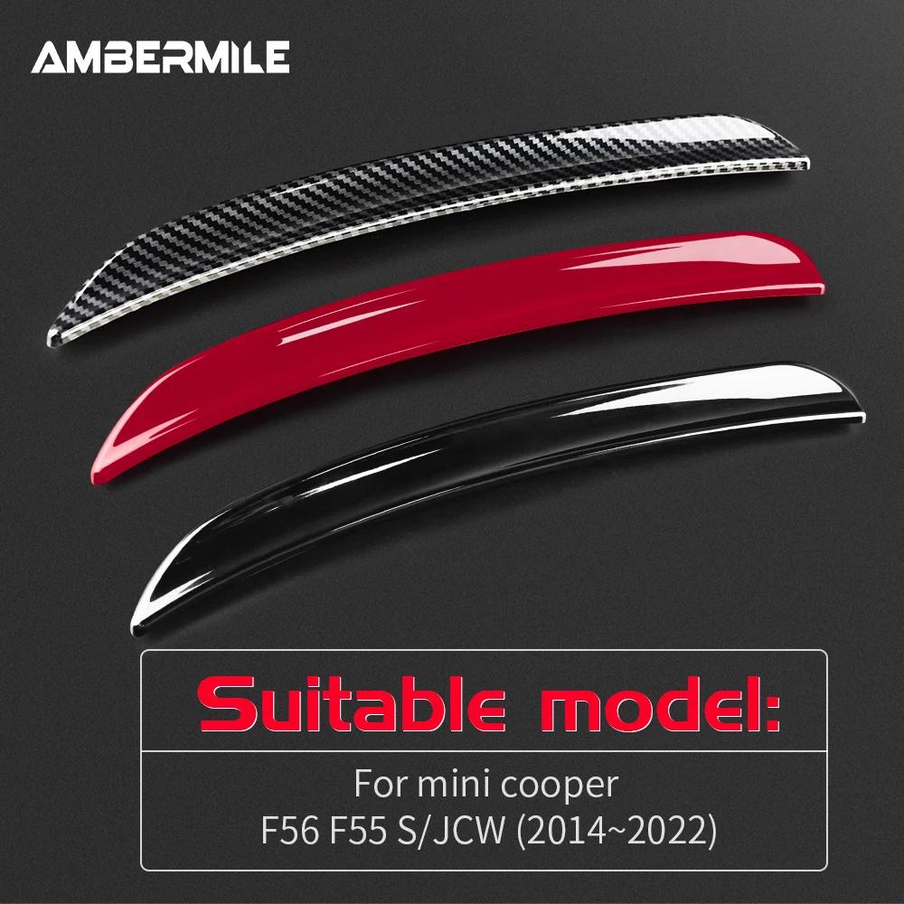 Rear Wing Trim Spoiler Extension Lip Fins 2pcs Sport Red Carbon Fiber Pattern Fit For MINI COOPER F55 F56 S JCW 2014-2022 Accs