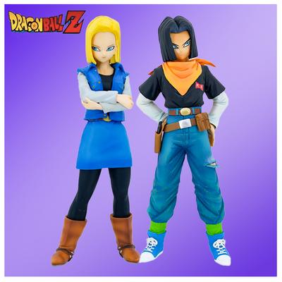 22 см Аниме Dragon Ball Z Андроид 17 18 Фигурка Андроид 18 ПВХ Фигурки Действия Коллекция Модель Игрушки для Детей Рождественские Подарки