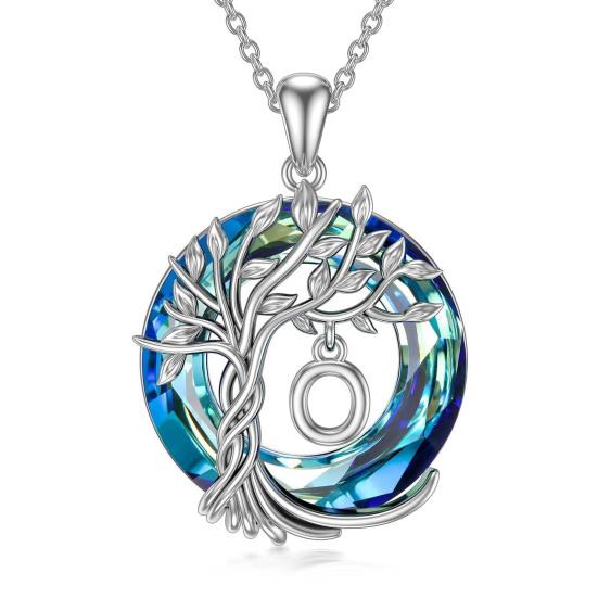 Female Necklace Electroplating High Gloss Wear-resistant Chic A-Z Pendant Tree of Life Women Necklace for Vacation
