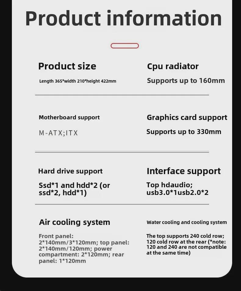 Корпус настольного компьютера Wanjia Juechen Gundam-Themed с закаленным стеклом и поддержкой водяного охлаждения