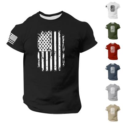 Летняя мужская популярная футболка с круглым вырезом и коротким рукавом с принтом