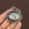 Natural Dendrite Opal Gemstone Handmade Copper Wire Wrap Pendant 2.56" M9t72
