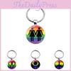 Радужный ЛГБТК брелок Креативный подарок для пары Современный стиль Сплав цинка Кольцо для ключей Украшение для сумки Xswx4626-1
