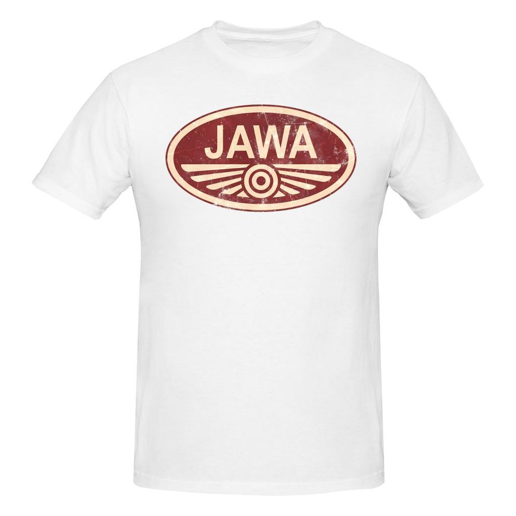 Jawa Motorcycle Retro Versatile Tshirt Solid Color Minimalism Versatile Inner Layer Basic Tee