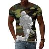 Summer Fashion Creative Image Men's T-shirt Round Collar Short Sleeve Tops Camouflage Jungle Army Uniform Army Guerrilla