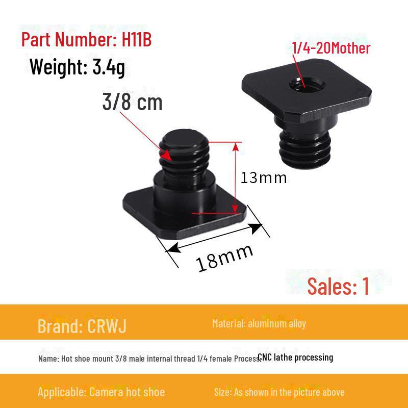 Кронштейн Flash Cold Shoe с винтом 1/4 для мобильного подвеса