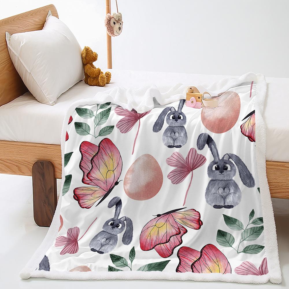 Blanket Animal Rabbit Blanket Lamb Fleece Crystal Fleece Blanket Blanket Universal