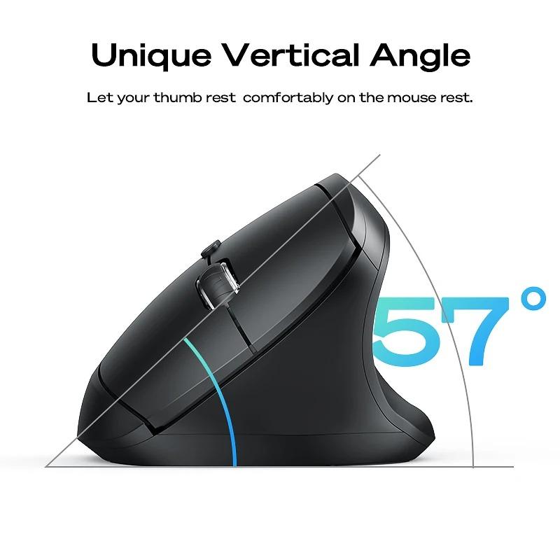 MEIZU mblue M206 Pro 2.4G беспроводная мышь вертикальная бесшумная мышь 4000DPI 580mAh мышь для MacBook для Windows белая