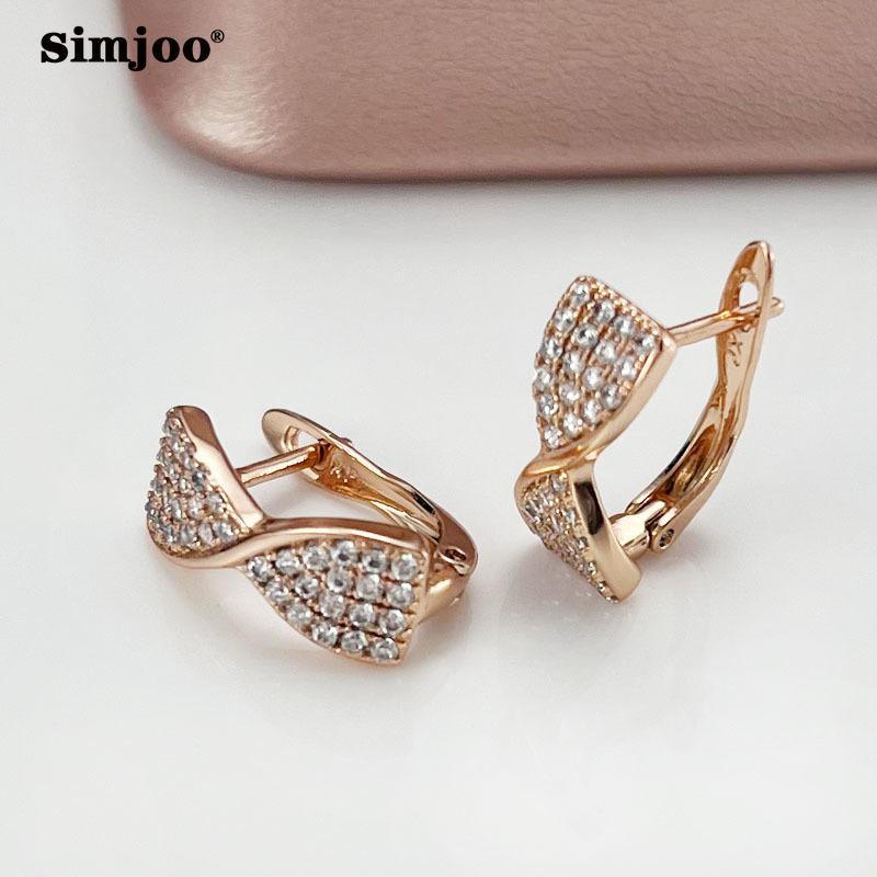 SIMJOO Серьги цвета розового золота Простые и стильные серьги