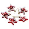 5-Piece 2.36-Inch Plastic Star Christmas Tree Topper & Branch Ornament Set for Holiday and Party Decorations