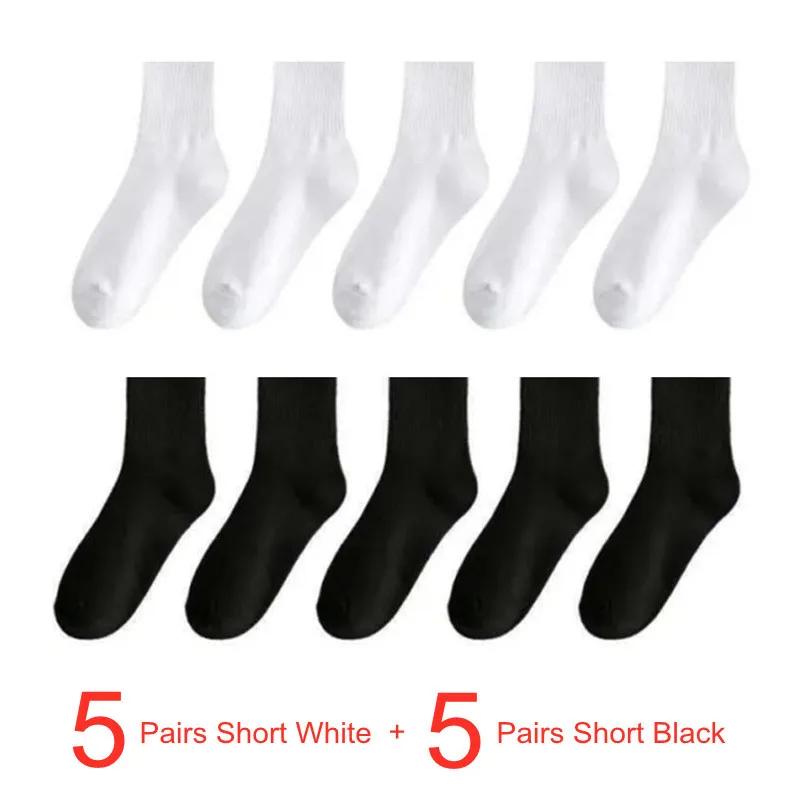 10 пар носков из органического хлопка высокого качества, белые, черные, деловые, повседневные, весенние, зимние, женские, длинные/короткие, без пятки