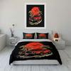 Retro Classic Car with Red Sunset Bedding Duvet Cover Set  (1*Duvet Cover 2*Pillowcases, without duvet insert)