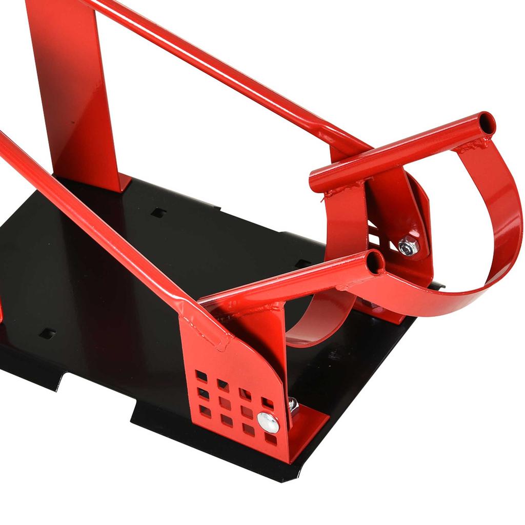 Universal Motorcycle Support Rail Motorcycle Wheel Support Motorcycle Stand Wheel Chock 8-15.5 cm Pre-Drilled Holes