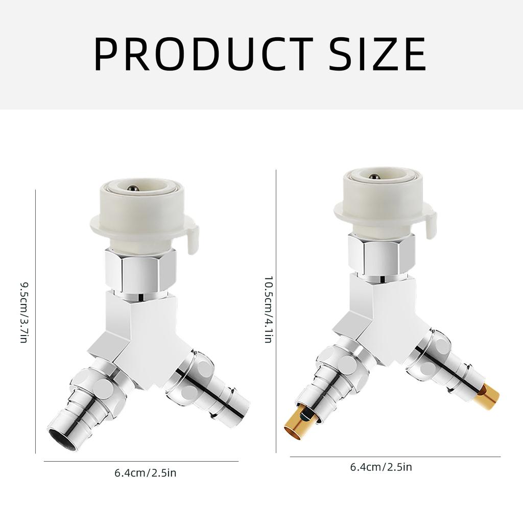 Upgrades Three Way Water Separator Valve 1 Inlet & Two Outlets Water Pipe Fitting Rust Resistant Fitting for Washer