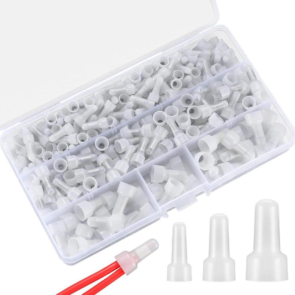250 Pcs 12-10GA Closed End Wire Connector 16-14 Insulated Terminal Cable Terminals Crimp Terminal