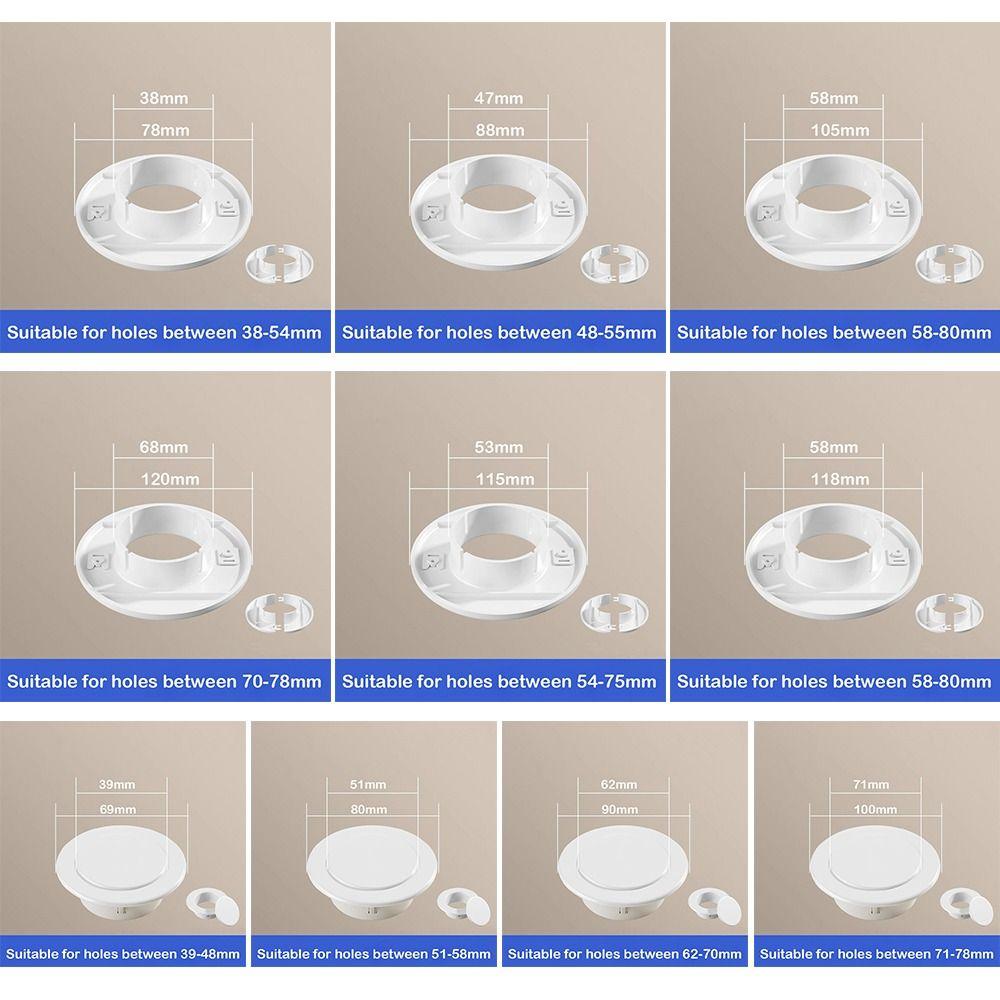 Split Type Air Conditioning Pipes Cover Plastic Wall Hole Duct Cover  Cable Entry