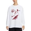 Женская футболка с длинным рукавом Nike W Nsw Ls Tee Vday Os с круглым вырезом и опущенными плечами Женские топы IH7696-100