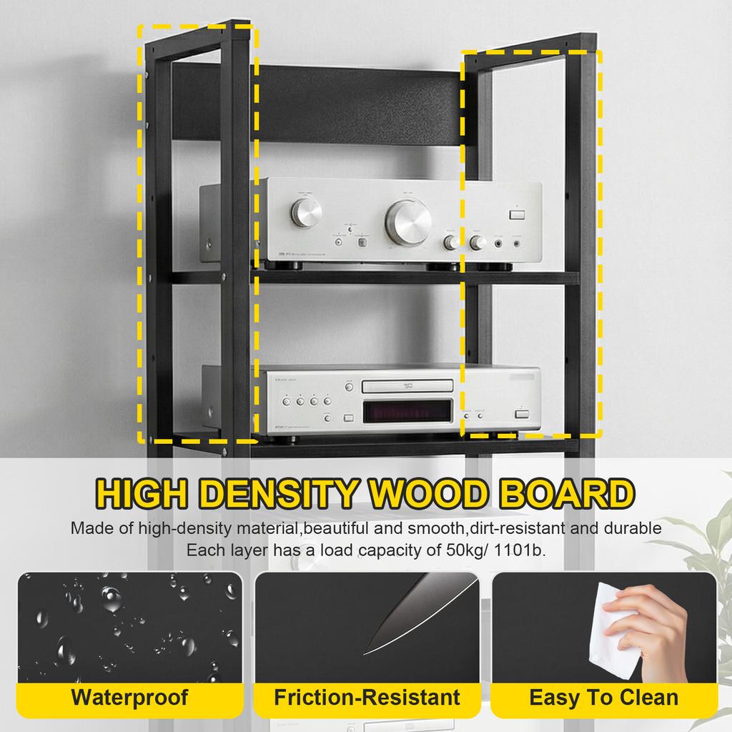 5/6/7-Tier Heavy Duty Audio Component Rack HiFi Amplifier Rack Audio-Video Shelf CD Record Player Stereo Receiver Holder