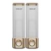 500ml Dark Gray ABS 2-Chamber Wall-Mounted Refillable Shampoo & Conditioner Soap Dispenser for Bathroom & Hotel Use No Drill