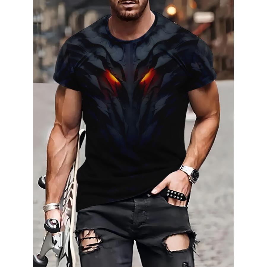 Футболка с 3D принтом животных, модные футболки с рисунком льва, топы с короткими рукавами и круглым вырезом, летние дышащие мужские футболки, мужская одежда с героями мультфильмов