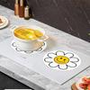 Set of 2 Induction Cooking Mats, Daisy Design, Silicone, Insulating, Non-Slip, Prevents Burning, Stain-Resistant, Washable, Wear-Resistant, Oil-Resist