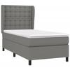 Maison Exclusive - Sommier à lattes de lit avec matelas Gris foncé 90x200 cm Tissu