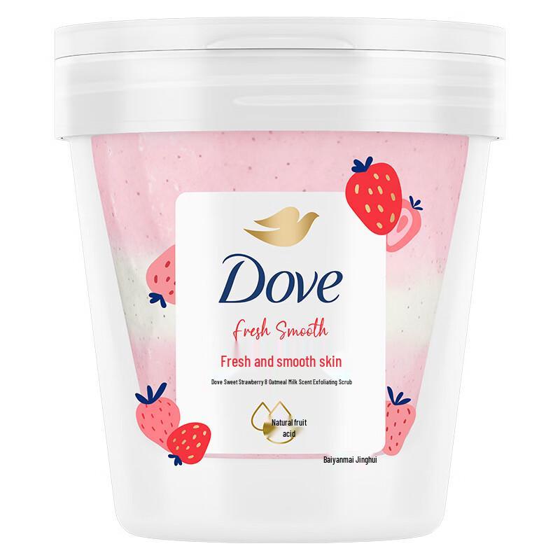 DOVE Клубнично-овсяный скраб для тела