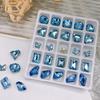 25Pcs Nail Crystal Creative Butterfly Love Heart Decorations Square Faux 3D Charms DIY Nail Art