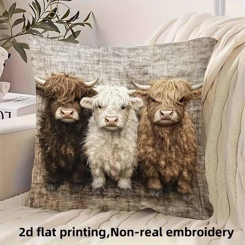 Яркая наволочка из короткого плюша в богемном стиле 45x45см Очаровательный котенок Декор для гостиной спальни (Вставка для подушки не входит в комплект)