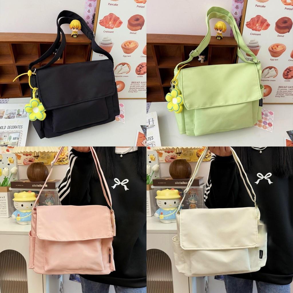 Nylon Casual Tote Bag For Students With Zipper Closure And Card Pocket For Daily Use