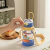 Water bottle cute children's straw cup student large capacity plastic cup drop-proof kindergarten high value water cup women high temperature