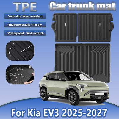 Для Kia EV3 Аксессуары SV 2025 2026 2027 TPE Коврик в багажник автомобиля Грузовой вкладыш Ковер в багажник Защитная подушка Инструменты Аксессуары
