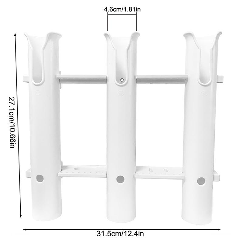 Держатель для удочек из алюминиевого сплава, настенная стойка с 3 звеньями для морской лодки, яхты, кемпера, автофургона, 3-камерного баллона
