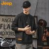 Jeep Men's Thickened Round Neck Knit Pullover Sweater