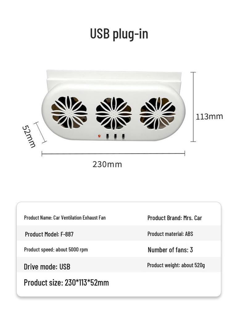Солнечный автомобильный вентилятор для вентиляции и охлаждения