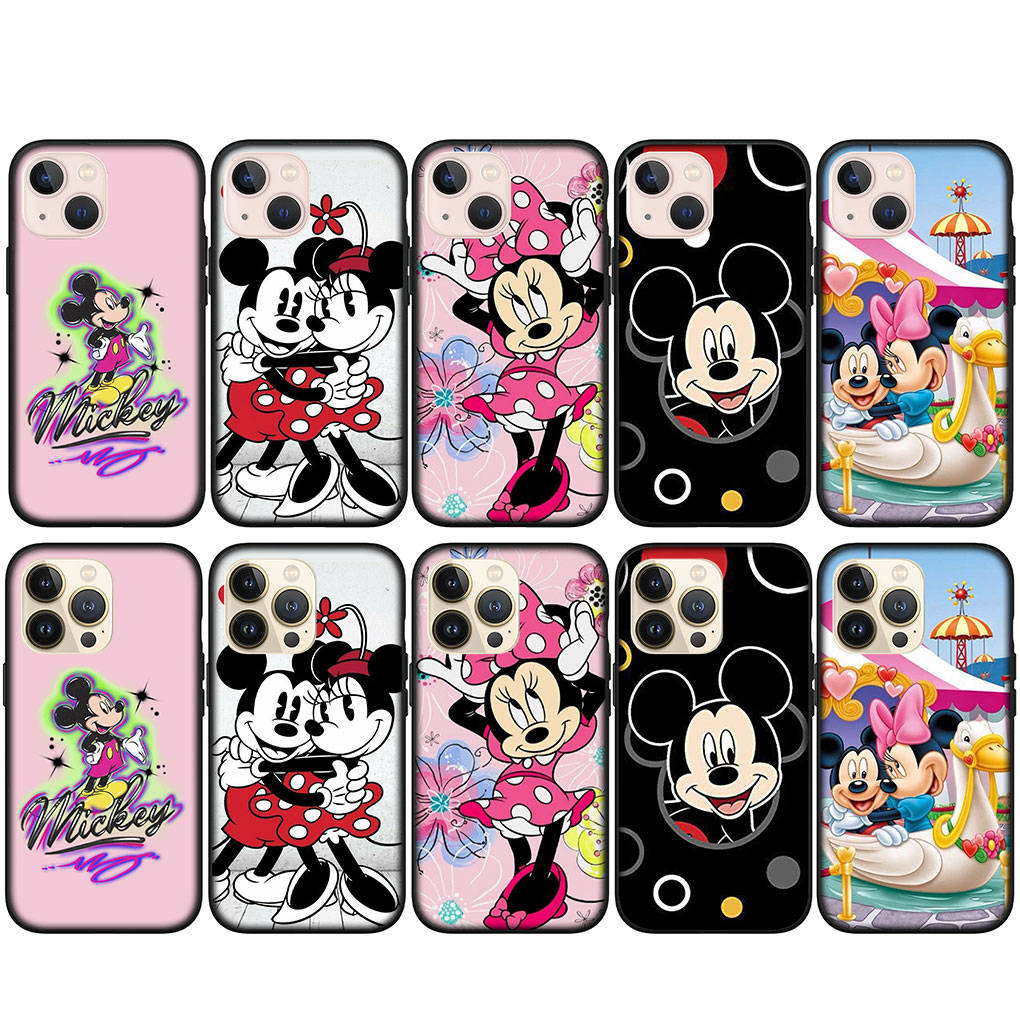 Для iPhone 16 15 Xiaomi Redmi Note 13 12 11 Pro Max X 9 14 XR Samsung Galaxy A15 S24 S23 Plus Huawei OPPO Минни Микки Маус мультфильм чехол для телефона