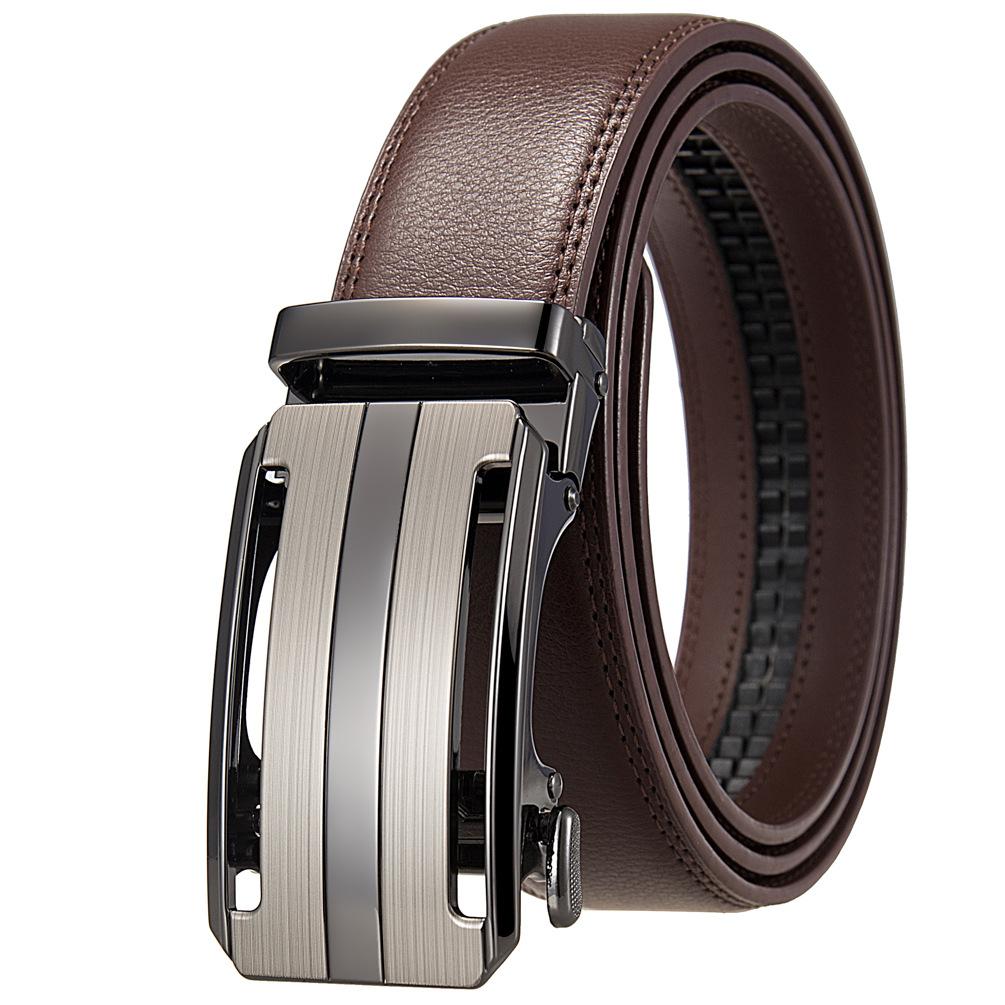 1 шт. Модный ремень с автоматической пряжкой, мужской ремень, двухслойная воловья кожа, ремень Ly36-35409-1