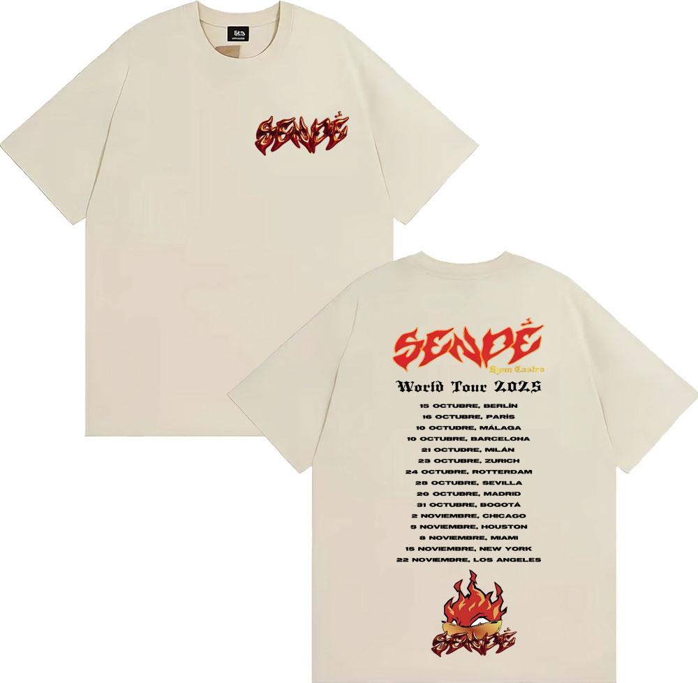Rapper Ryan Castro Sende Album Tour 2026 Graphic T Shirt Unisex Women Vintage Classic Tshirts 100 Cotton Casual Tshirt Streetwear